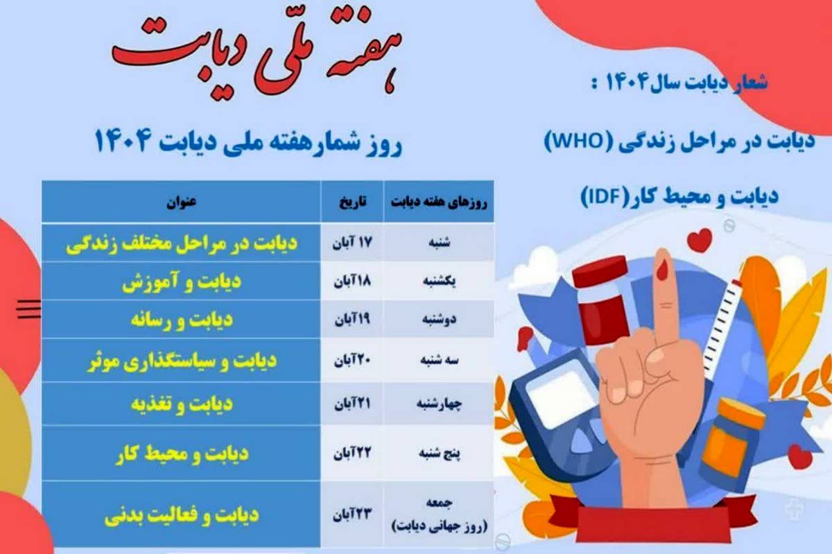 توجه به «دیابت در مراحل مختلف زندگی» و نقش آگاهی در پیشگیری