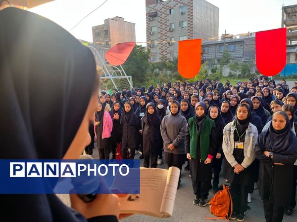 صبحگاه در مدرسه حضرت خدیجه (س) گرگان