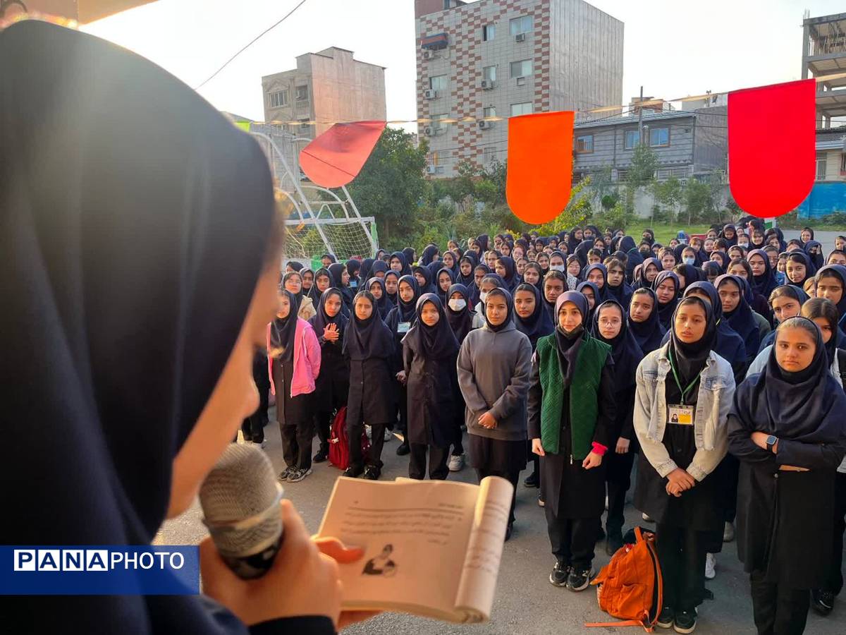 صبحگاه در مدرسه حضرت خدیجه (س) گرگان