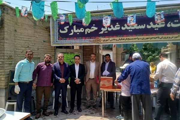 برپایی موکب عید غدیر به همت بسیج فرهنگیان و دانش آموزی ناحیه دو شهرری 