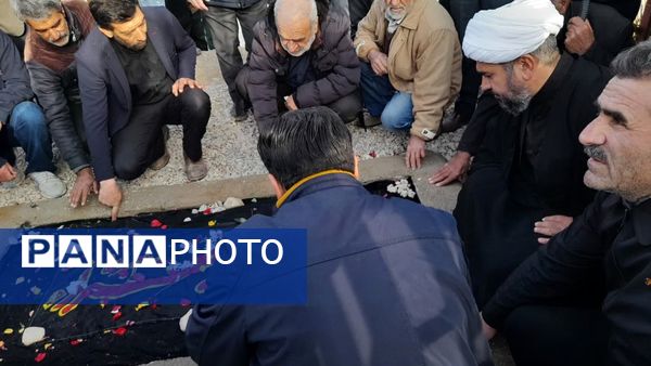 مراسم بزرگداشت سومین روز تدفین شهید گمنام در شهر قاضی