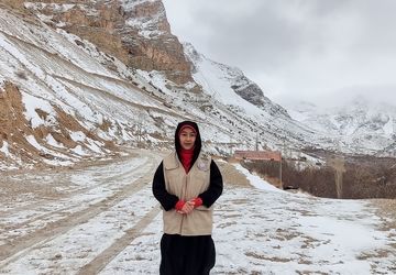 بارش باران و برف پاییزی ۱۴۰۴در شهر بار نیشابور