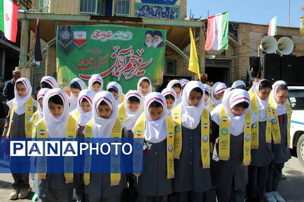 شکوه حضور مردم شهرستان سامان در راهپیمایی یوم‌الله ۱۳ آبان