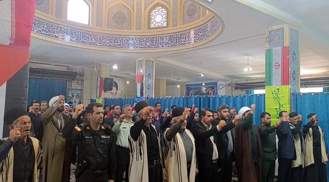 شعار مرگ بر اسرائیل بر زبان مردم کوهرنگ جاری شد