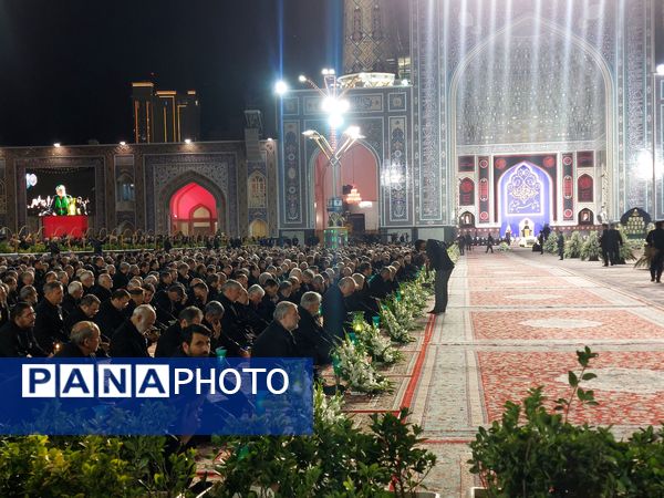 مراسم خطبه خوانی شام شهادت امام رضا(ع) در ایوان ولیعصر صحن پیامبر اعظم (ص)