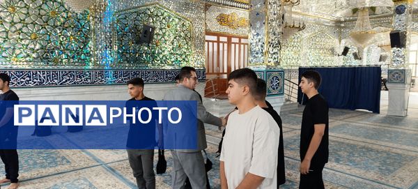 بدرقه دانش‌آموزان اعزامی به پیاده‌روی اربعین 