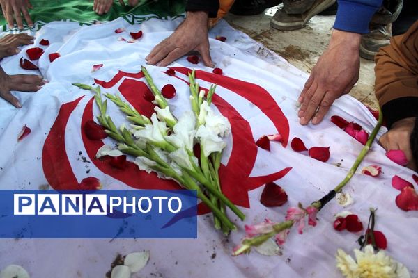 مراسم تشییع پیکر پاک شهدای‌ گمنام در فردیس 