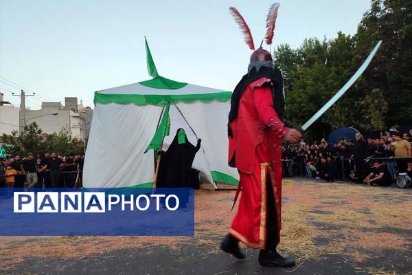 روضه مصور روز عاشورا همراه با مراسم خیمه‌سوزان در مشهد 