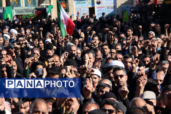 مراسم وداع با ۷ پیکر شهید گمنام هشت سال دفاع مقدس