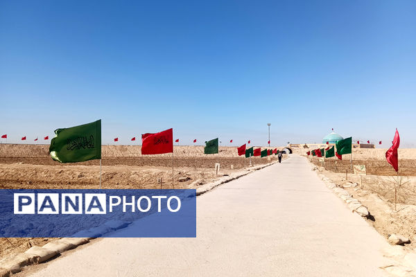 قدمگذاشتن دانشآموزان رباطکریم بر خاک مقدس شلمچه