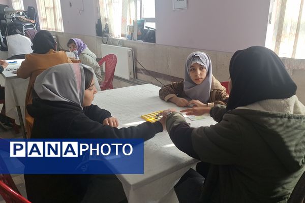 تصاویری زیبا از تمرکز دانش‌آموزان دختر در المپیاد رویش ناحیه۳ شیراز 