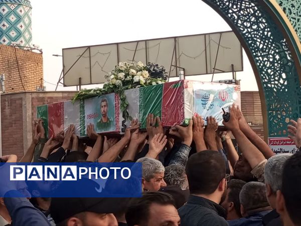 تشییع باشکوه پیکر شهید مبارزه با اسرائیل جنایتکار