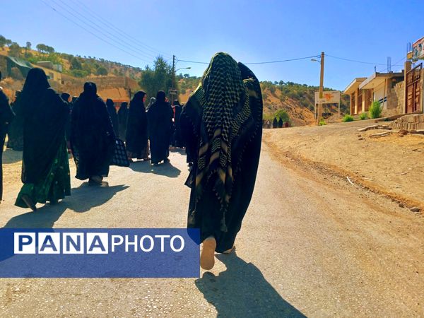 مراسم پیاده‌روی جاماندگان اربعین حسینی در میانکوه 