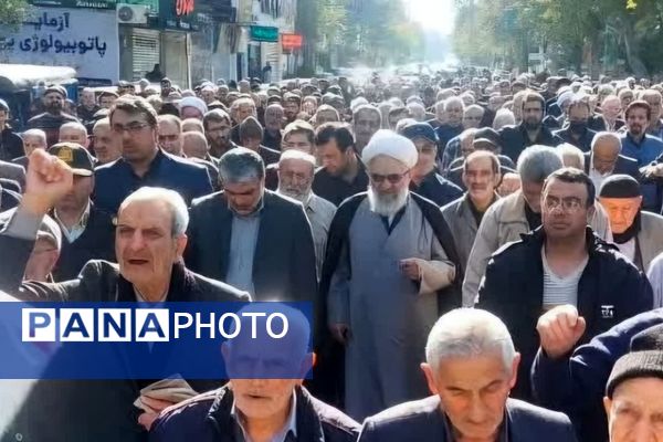 راهپیمایی محکومیت جنایات اسرائیل در قائمشهر