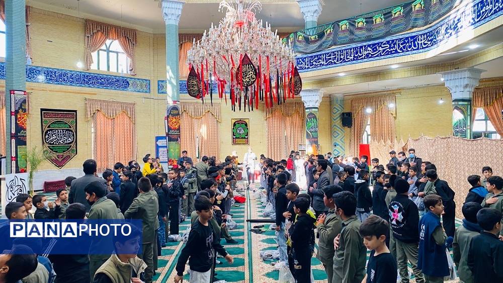 نوگلان حسینی باخرز در سوگ شهادت حضرت فاطمه(س) به عزاداری پرداختند