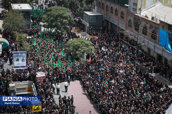 خیمه‌سوزان ظهر عاشورا در چهارراه گلوبندک تهران