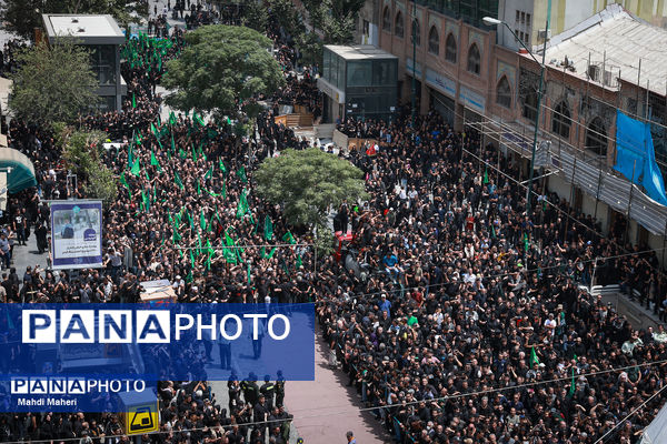خیمه‌سوزان ظهر عاشورا در چهارراه گلوبندک تهران