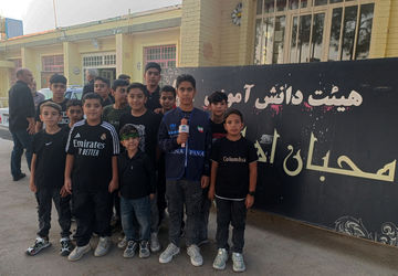 عزاداری دانش‌آموزان هیئت محبان اهل بیت آباده