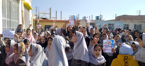 شور و شوق انتخاباتی در فضای دبستان شهید نجفی فدافن