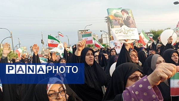 تجمعات پرشور مردم شهرستان محمودآباد برای عملیات وعده صادق۳