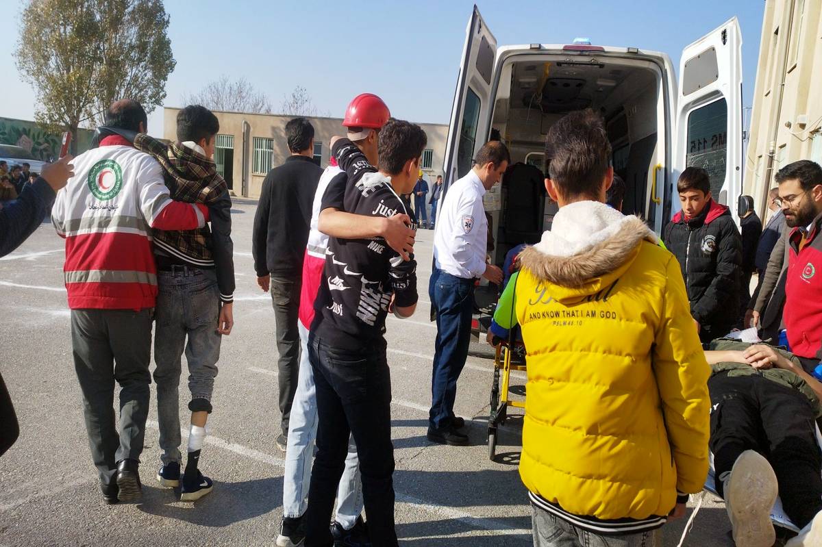 مانور زلزله در مدارس تمرینی برای کاهش خسارات و تلفات