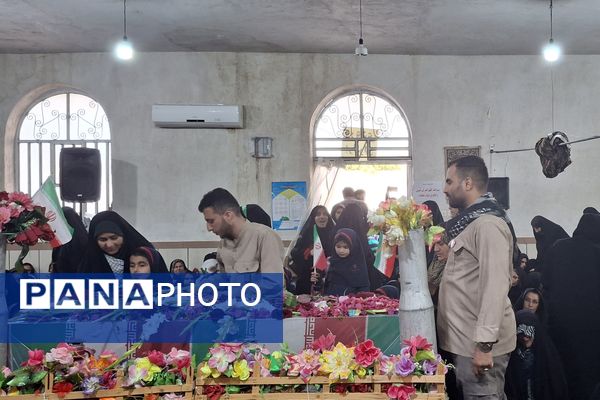 تشییع شهید گمنام در روستای ملا انبار کوهمره نودان 
