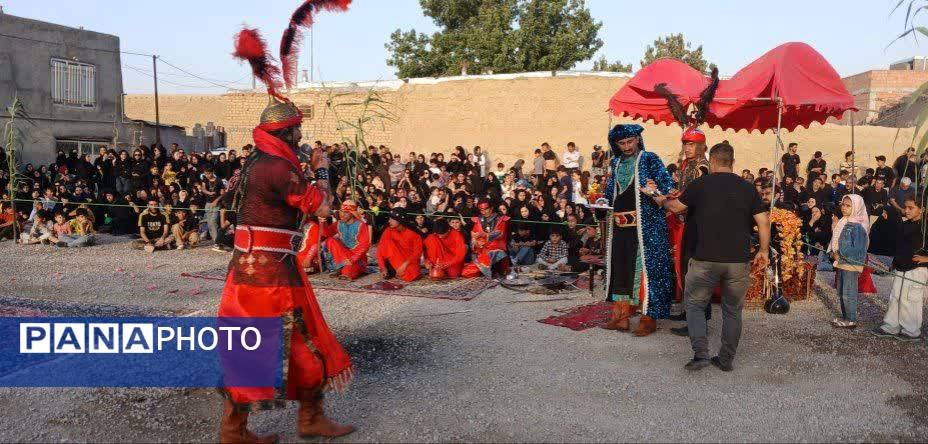 آیین تعزیهخوانی در عاشورای حسینی در روستای حسین آباد شیروان
