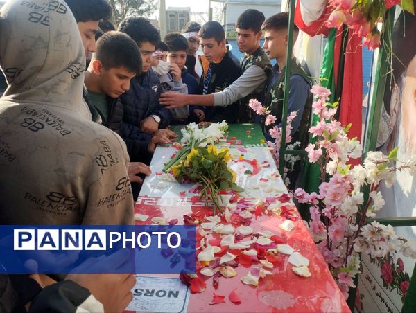 مدرسه فرزانگان شهرستان شیروان، میزبان شهدای گمنام