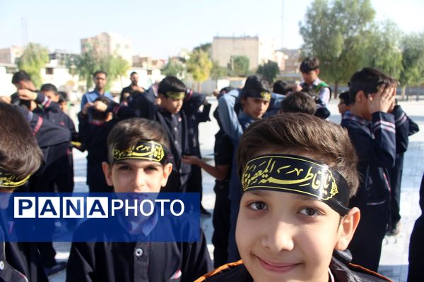 عزاداری دانشآموزان قم در آستان مقدس امامزاده سیدعلی(ع)