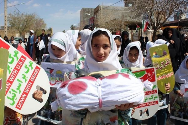 راهپیمایی باشکوه روز قدس در شهرستان بام و صفی آباد