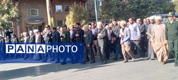 تشییع پیکر جانباز شهید علی فتح آبادی در نیشابور 