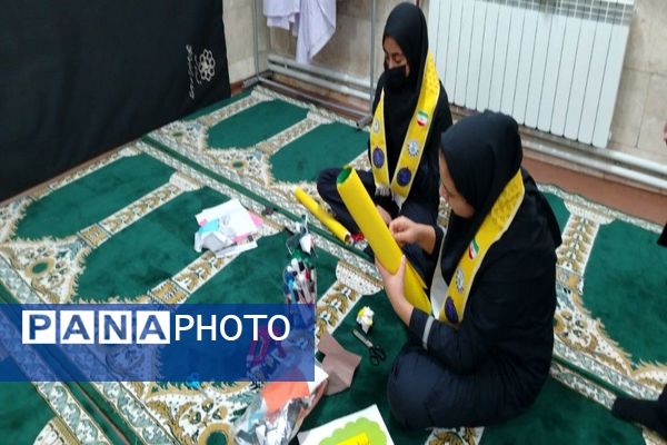 فضا سازی مدرسه شهید مجید دهنوی نیشابور به مناسبت ایام فاطمیه 