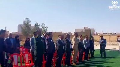 زمین چمن مصنوعی آموزشگاه پروین اعتصامی دامغان افتتاح شد