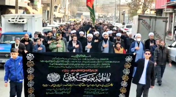 عزاداری مردم نقده در روز شهادت حضرت فاطمه (س)