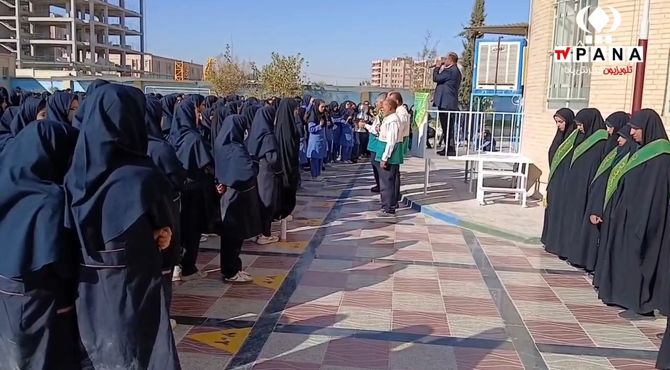 حضور خادم یاران رضوی در دبیرستان علومی