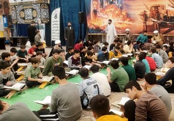 حضور ۲۹۷ دانش‌آموز پیشتاز معتکف متوسطه اول پسر در مسجد نبی (ص) طاق‌بستان کرمانشاه