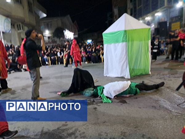 آیین خیمه سوزان در مسجد ابوالفضل قائمشهر