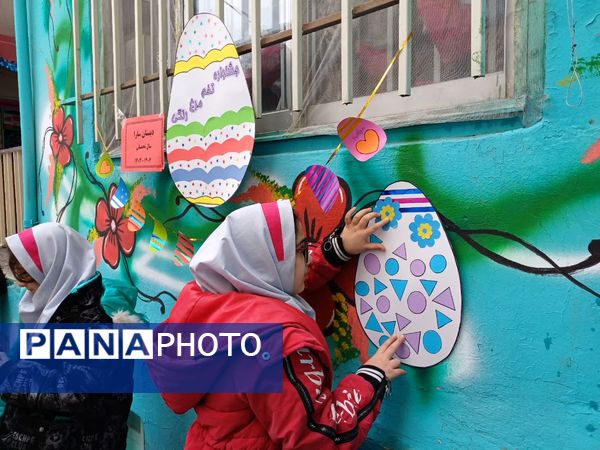 برگزاری جشنواره تخم مرغ رنگی در آموزشگاه دخترانه سارا،ملارد