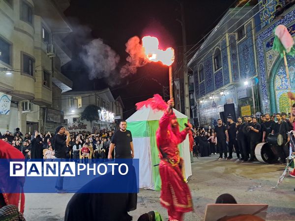 آیین خیمه سوزان در مسجد ابوالفضل قائمشهر