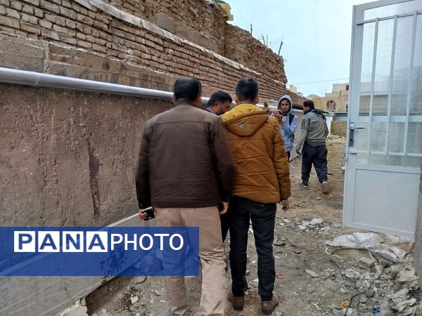 بازدید معاون توسعه و پشتیبانی اداره آموزش و پرورش کاشمر از مراحل ساخت آموزشگاه مرحوم حسین نساجیان کاشمر 
