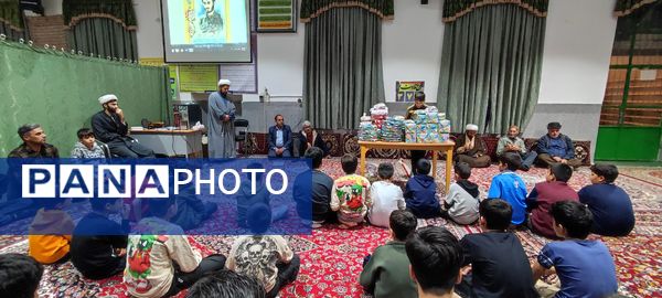 حضور ۷٠ دانش‌آموز  معتکف در مسجد امام رضا(ع)، رضا آباد شرقی شیروان