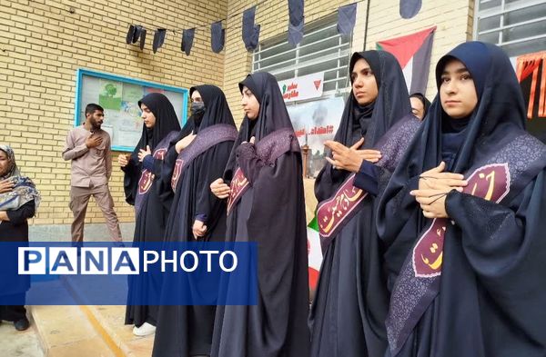 تشییع شهید گمنام در مدارس ناحیه 4 شیراز