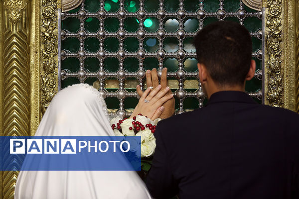 جشن ازدواج ۳۲۵ زوج جوان در حرم حضرت معصومه (س)