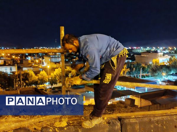 آماده‌‌‌سازی هیات مکتب‌‌‌الزهرا برای عزاداری محرم حسینی در حاجی‌‌‌آباد