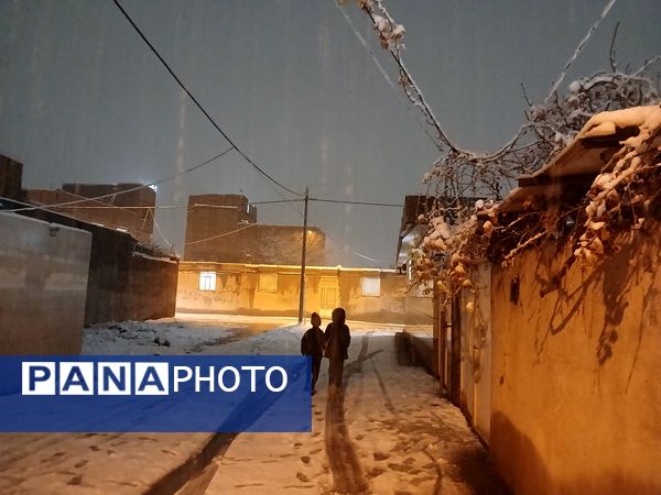 شبی برفی در نیشابور 