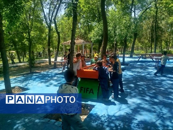 اردوی دانش‌آموزان مدرسه پسرانه مبین در پارک جنگلی شیروان
