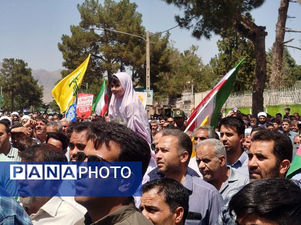 با هدف محکومیت جنایات رژیم کودک کش اسرائیل راهپیمایی جمعه خشم در کاشمر برگزار شد