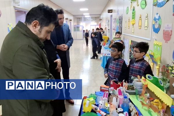 بازدید کارشناس پژوهش ناحیه دو شهرری از نمایشگاه پژوهش دبستان قلنبر