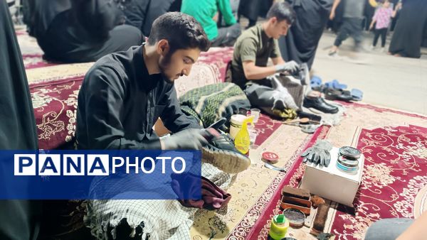 شبیه‌سازی مسیر پیاده‌روی نجف اشرف تا کربلای معلی در پایانه اتوبوس رانی عاشق‌آباد