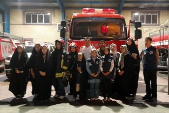 بازدید خبرنگاران پانا در ایستگاه شماره ۹ آتش نشانی یزد